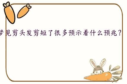 梦到理发是什么意思_梦到理发剪短了