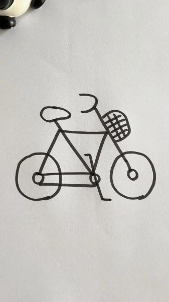 自行车简笔画怎么画_自行车图片大全简笔画