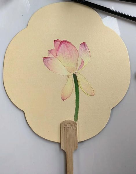 圆形扇子画图片大全_如何画古风团扇