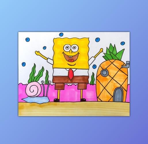 美术海绵宝宝教案怎么写_幼儿园海绵宝宝绘画课流程