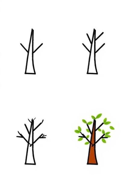 大树简笔画怎么画_大树简笔画图片大全