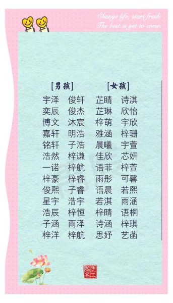新生宝宝取名字大全免费_如何给新生儿起个好名字