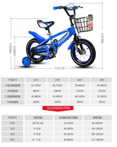 儿童自行车图片大全_怎么选尺寸