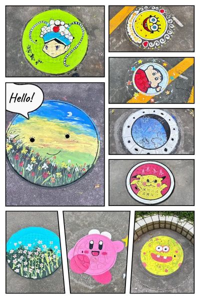 环保井盖涂鸦图片大全_井盖涂鸦设计灵感