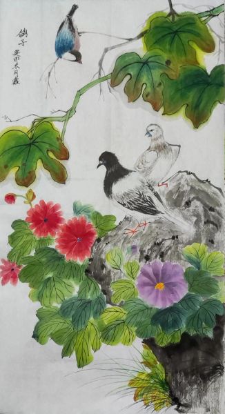 工笔花鸟画图片大全_如何临摹经典作品