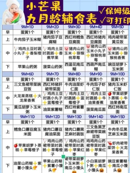 九个月宝宝辅食吃什么_九个月宝宝辅食怎么做