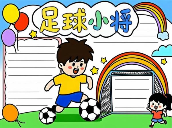 画足球手抄报图片大全_如何画出简单又好看的足球主题手抄报