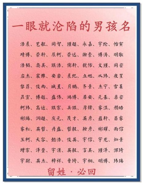 男宝宝名字大全_如何取一个寓意深远的名字
