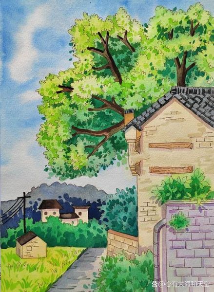 农村画图片大全_怎么画简单又好看