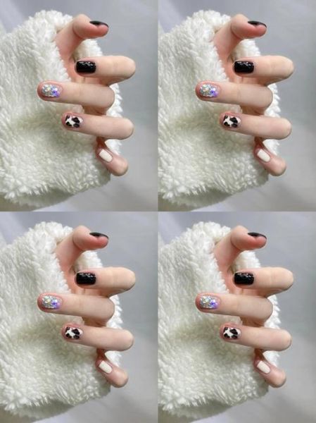 黑白美甲图片大全_怎么搭配才高级