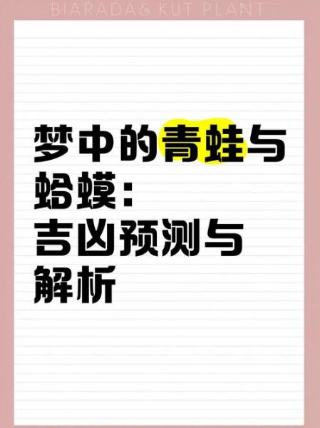 梦到蛤蟆是什么意思_梦见蛤蟆预示什么
