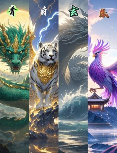 四大神兽图片大全_青龙白虎朱雀玄武高清图鉴