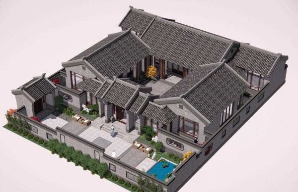 一层四合院图片大全_传统四合院怎么布局