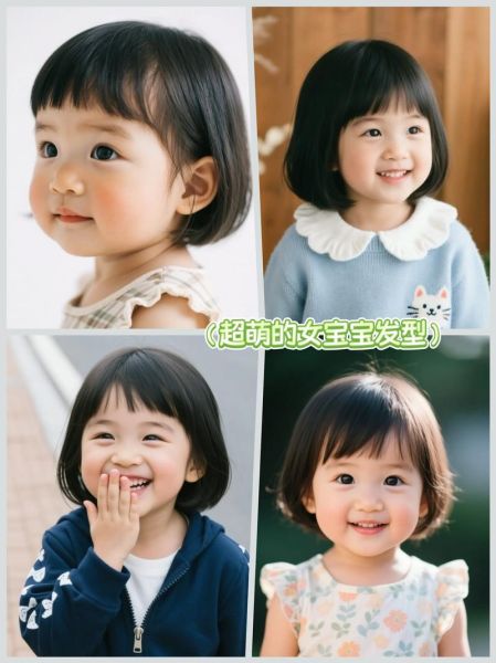 女宝宝短发发型图片大全_适合圆脸吗