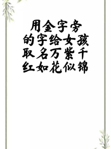 金字旁的字有哪些适合取名_带金字旁的名字怎么取