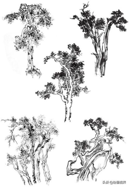 国画树图片大全大图_如何临摹古画树木