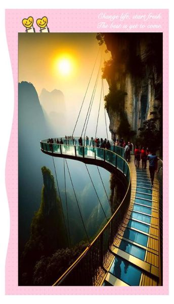 张家界玻璃栈道图片大全_门票价格多少钱
