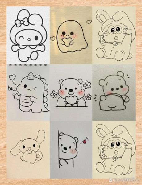 可爱简易图片大全_怎么画才萌