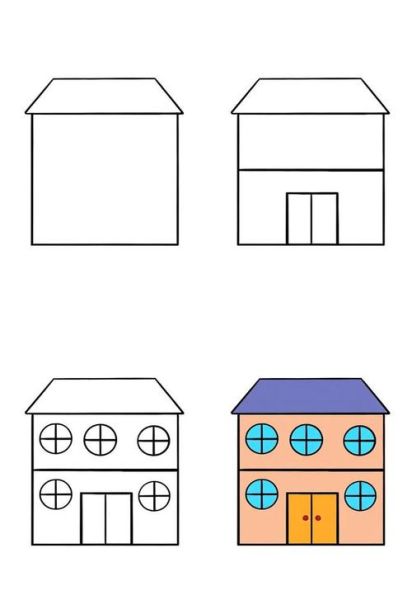 绘画房子图片大全_如何画出立体感的房子