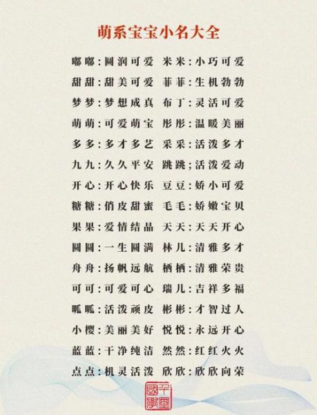 宝宝乳名大全洋气点的_如何给新生儿取个时尚小名